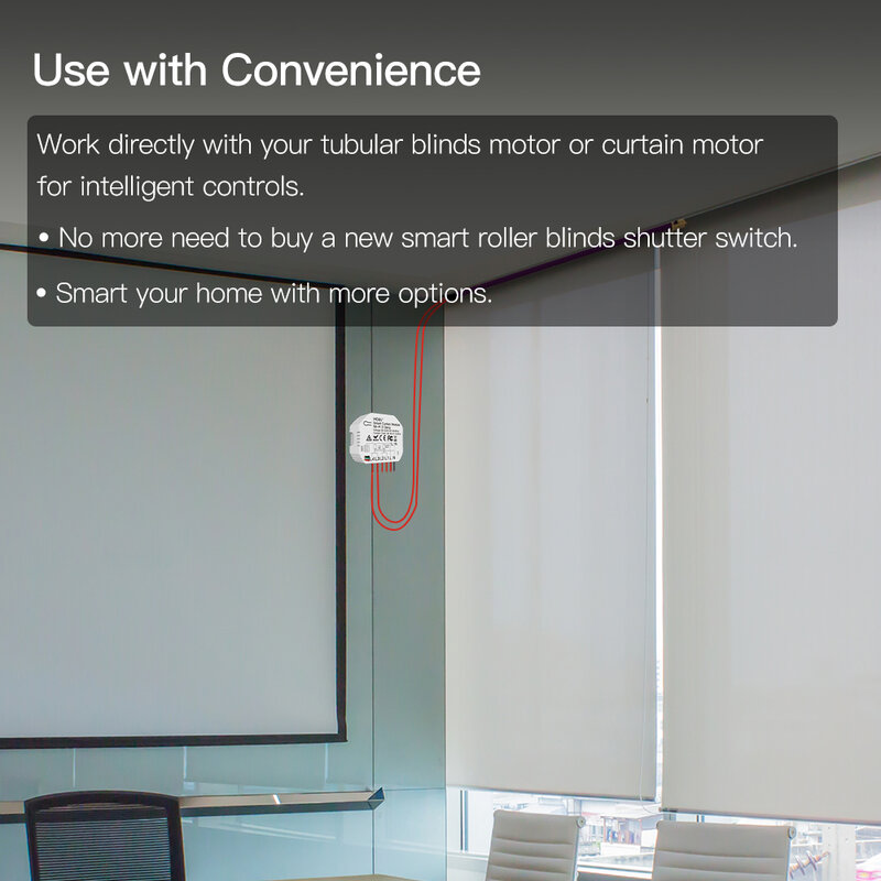 Умный Двухкнопочный модуль переключателя для штор Tuya, Wi-Fi, с роликовым затвором, с приложением Smart Life и Google Home Alexa