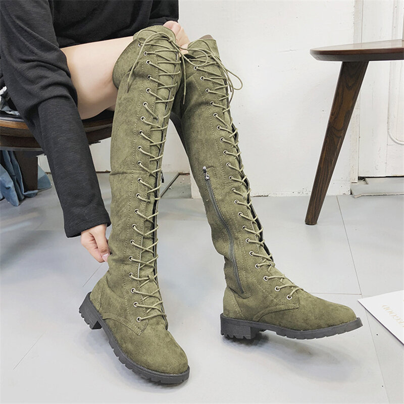 New Thigh High Boots Women Boots Winter Shoes Over The Knee Boots Suede Women Shoes Female Winter Women Winter Boots Plus Size