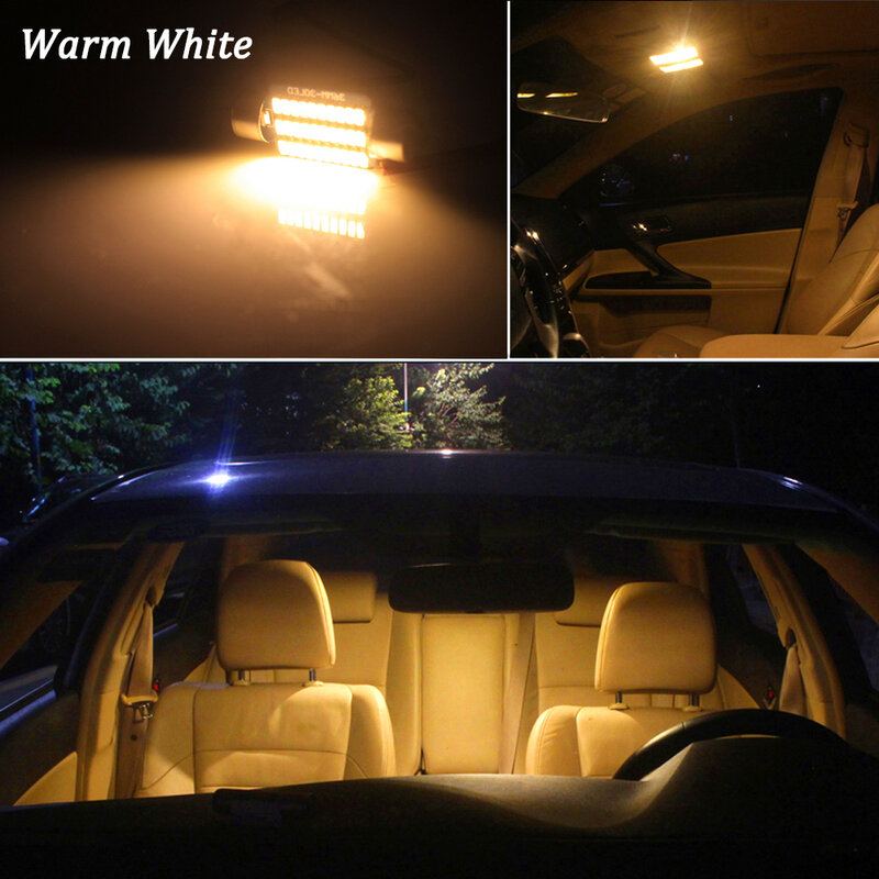 Conjunto de luz led branca para interior de carro kammuri, 11 peças sem erros para subaru jusy 1989, 1990, 1991, 1992, 1993, 1994
