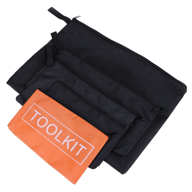 Bolsa de herramientas de tela, juego de herramientas de tela Oxford impermeable útil, bolsa de almacenamiento con cremallera, estuche para instrumentos, 1 ud.