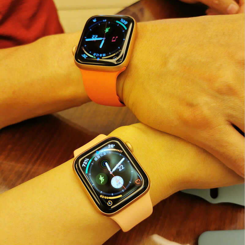 Ремешок для часов Apple Watch band 44 мм 40 мм series 6 SE 5 4 3 iWatch BAND 42 мм 38 мм, спортивный силиконовый браслет для apple watch