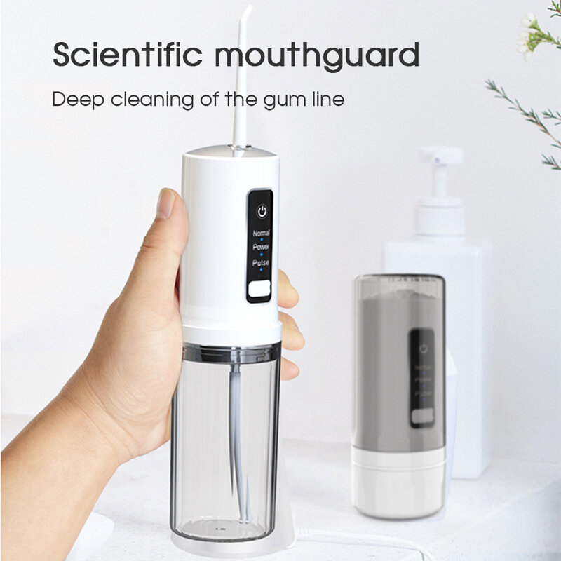 [Boi] stoccaggio ugelli irrigatore orale Wireless portatile serbatoio di acqua rimovibile dispositivi di pulizia dei denti Flosser dentale lavabile