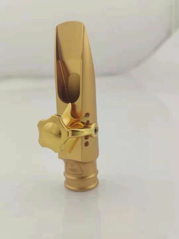 Alta qualidade profissional saxofone alto metal bocal chapeamento de ouro sax boca peças acessórios tamanho 6 7 8