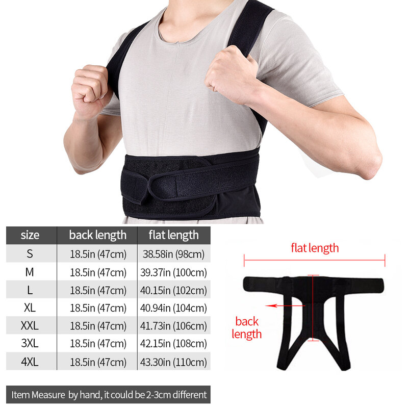 Corrector de cintura para adultos correa de corrección ajustable, entrenador de cintura, correa de soporte de columna vertebral