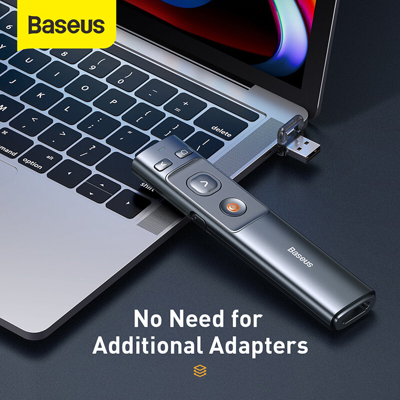 Baseus مقدم لاسلكي USB & USB C مؤشر ليزر مع جهاز التحكم عن بعد الأشعة تحت الحمراء مقدم القلم لبروجيكتور باور بوينت الشريحة