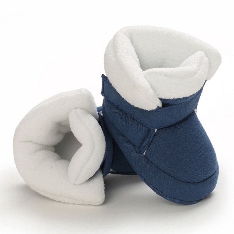 Зимняя теплая Рождественская обувь для новорожденных девочек и мальчиков детская обувь с нескользящим милым бантом с кроличьими ушками на ...
