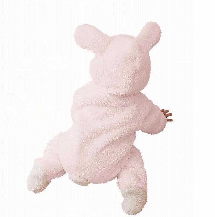 Cute Baby Bear Design Long Sleeve Jumpsuit Warmming Footed Romper for Newborn and Baby