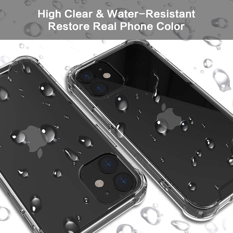 Роскошный гибридный жесткий чехол для Iphone 12 Mini 11 Pro Xs Max X Xr, прозрачный силиконовый мягкий чехол для Iphone Se 2020 7 8 6 6s Plus 5