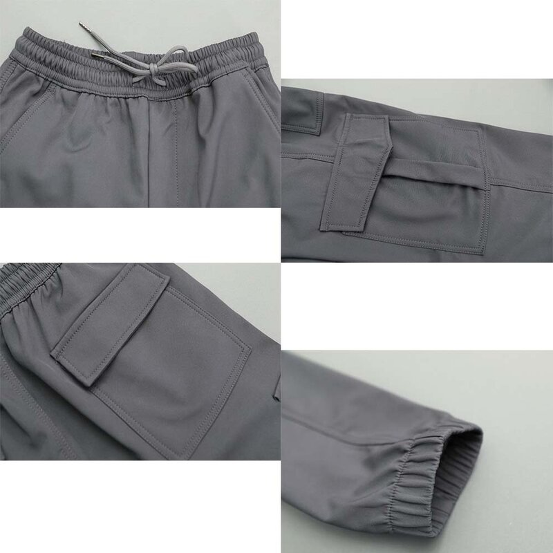 FALIZA-Pantalones deportivos para hombre, pantalón grueso de forro polar, holgado, con múltiples bolsillos, informal, cálido, PA52, Invierno