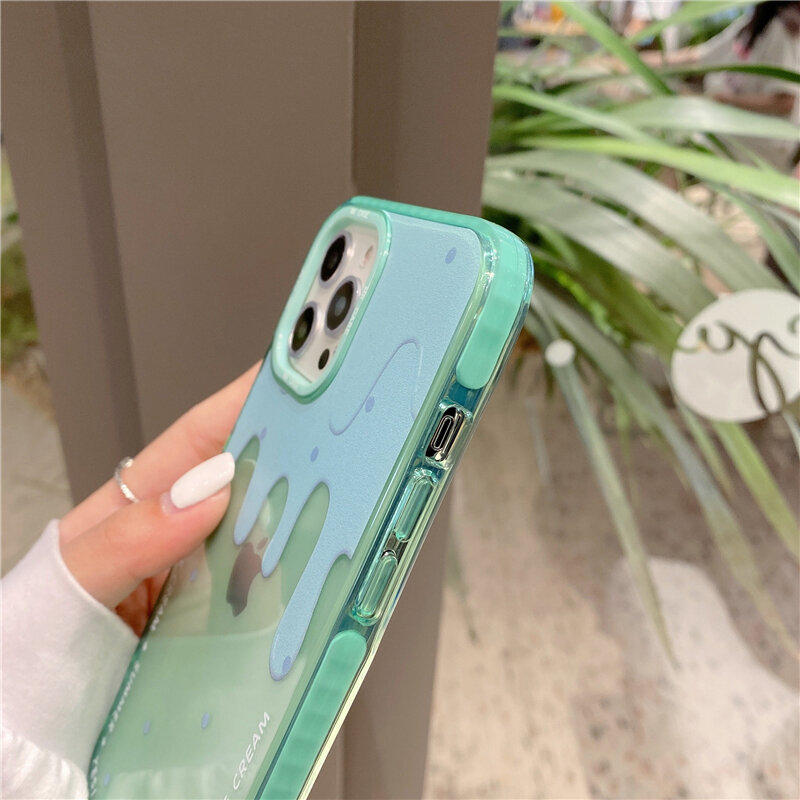 Ijs Clear Telefoon Case Voor Iphone 11 12 Pro Max X Xr Xs Max 7 8 Plus Luxe Shell tpu Transparante Bescherming Soft Cover