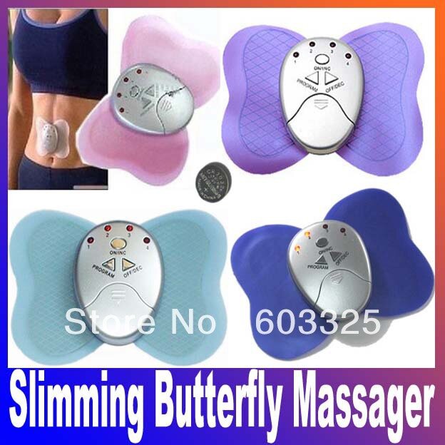 Mini massageador borboleta emagrecedor, massageador eletrônico para perder peso em braços e peito