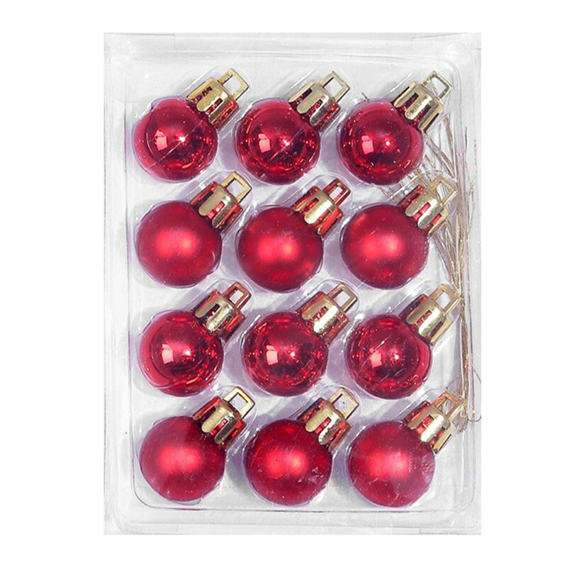 12PC Christmas Tree Ball Pendant Hanging Decoration DIY Christmas Supplies Gift Decoration Ball Drop Ornaments for 2022 New Year