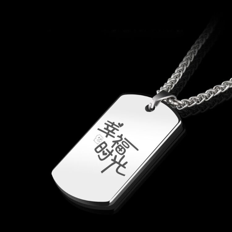 Couple Tungsten Carbide Pendants Necklaces Water Proof inlay Photos for Men and Women Best Gift, Free Shipping, Customized