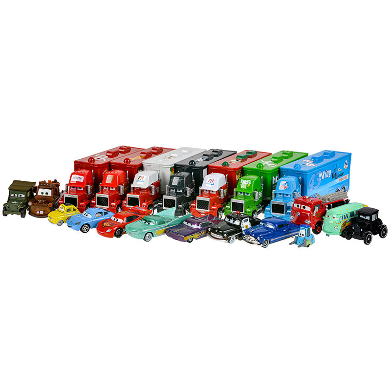 Car2 Disney Pixar Cars 3 Lightning McQueen Jackson Storm 1:55 Diecast Truck Metal Alloy Model Toys For Children's Christmas Gift