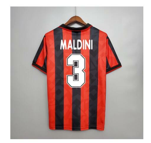 Camiseta clásica de Maldini, camisa clásica de maglia, estilo Retro, Desailly, barmei, Papin, Massaro, luigi, albertine, Donadoni, 1993