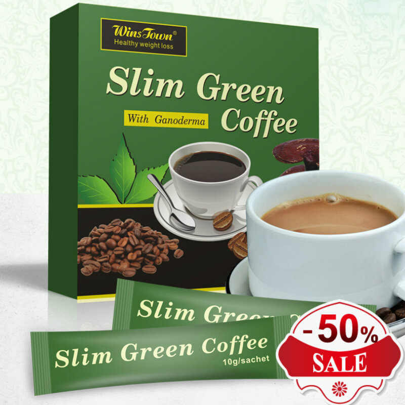 18 teebeutel Dünne Grün Kaffee mit Ganoderma Gewicht zu Kontrollieren Detox Tee Gewicht Verlust Abnehmen Fett Verbrennung Gesundheit Tee Diät Pillen