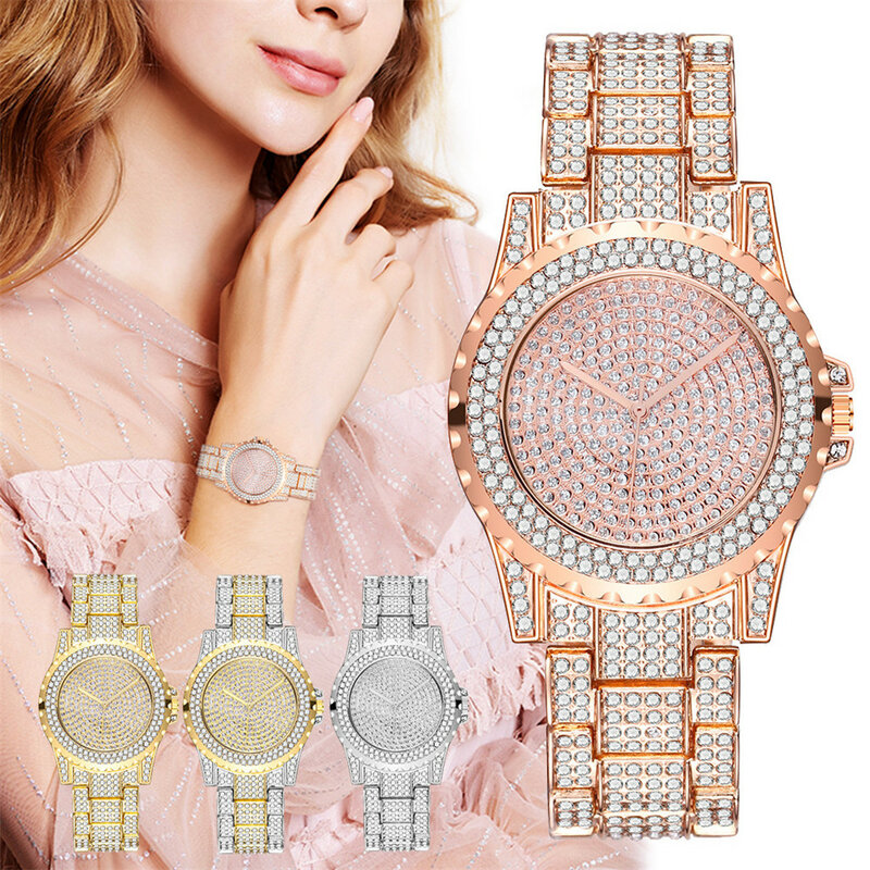 Vrouwen Horloges Top Merk Luxe 2021 Mode Diamant Dames Horloges Roestvrij Staal Silver Mesh Band Vrouwelijke Quartz Horloge