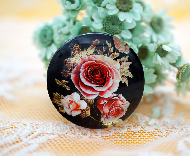 10 tamanhos redondos 8mm-20mm cabochão de vidro flor para fazer pulseira joias para mulheres 2019 brincos broche fonte de artesanato
