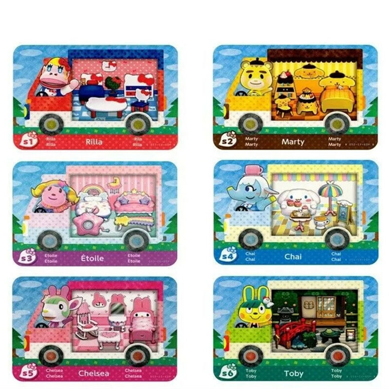 6pcs/lot High Quality S5 Chelsea CV Car Animal Crossing Card New Welcome Animal Car Card NFC For Switch game card (S1-S6)