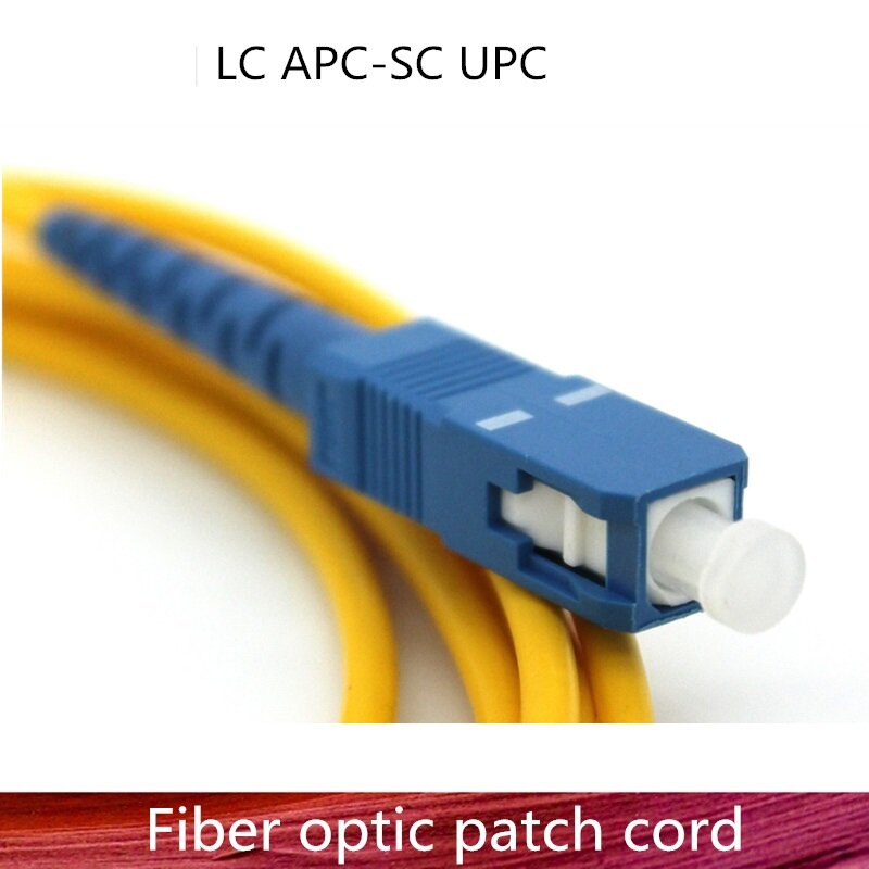 Cabo de remendo de fibra óptica lc/apc para sc/upc, cabo de remendo de fibra óptica simcanal de monomodo com 1m/3m/5m/10m/20m/30m