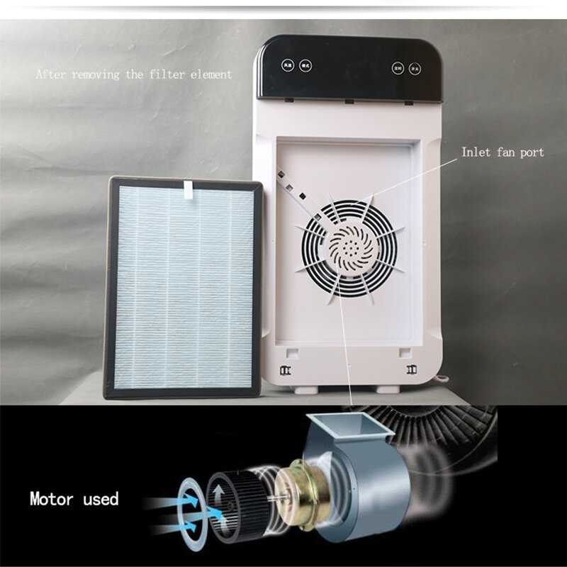 Purificador de aire 3h con filtro Hepa, ionizador negativo grande, carbón activado para el hogar, oficina, elimina el formaldehído, bacterias, anión