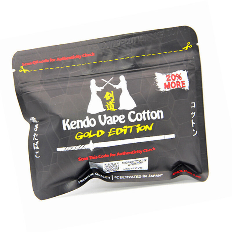 Elektronische Sigaret Kendo Vape Katoen 100% Japanse Warmte Draad Organische Bacon Katoen Voor Diy Rda Rba Verstuiver Coil Wick