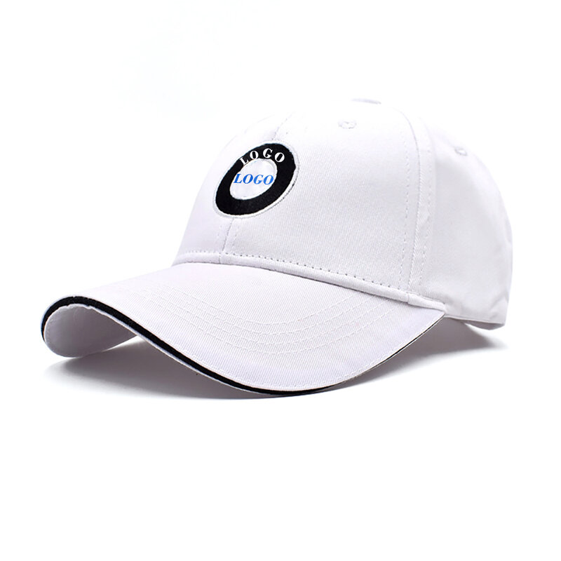 Haft samochodowy czapka baseballowa z Logo kapelusz dla Mercedes BMW Ford Auto emblemat Sunhat mężczyźni kobiety odkryte czapki z daszkiem Chapeau czarny nowy
