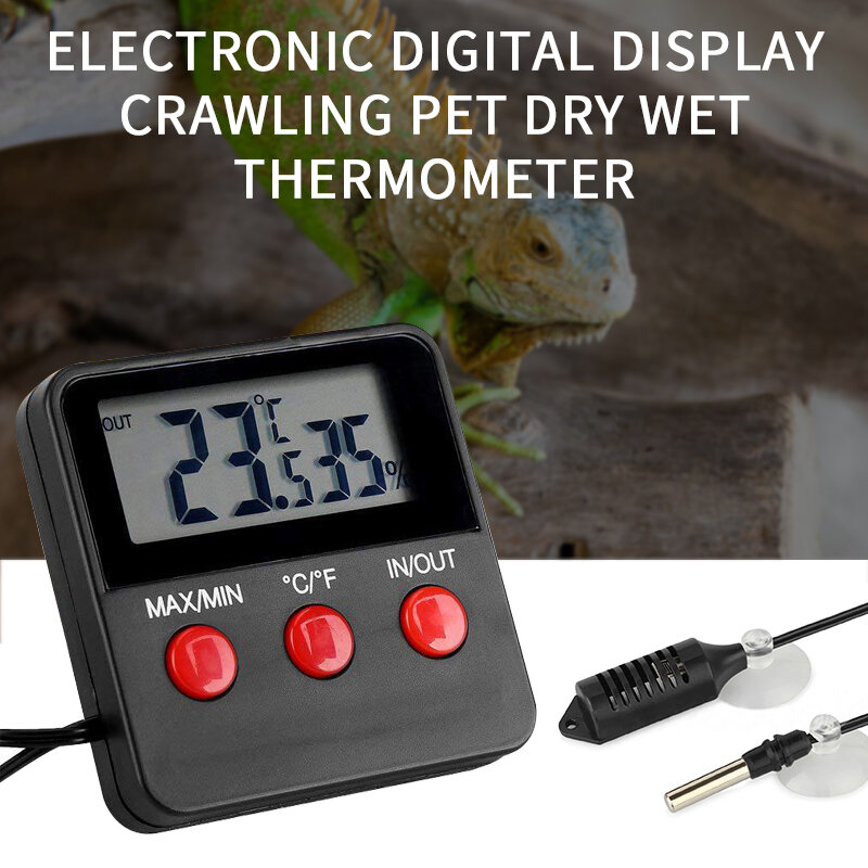 전자 온도계 습도계 디지털 LCD 디스플레이 계란 인큐베이터 파충류 탱크에 대 한 온도 습도 모니터 미터