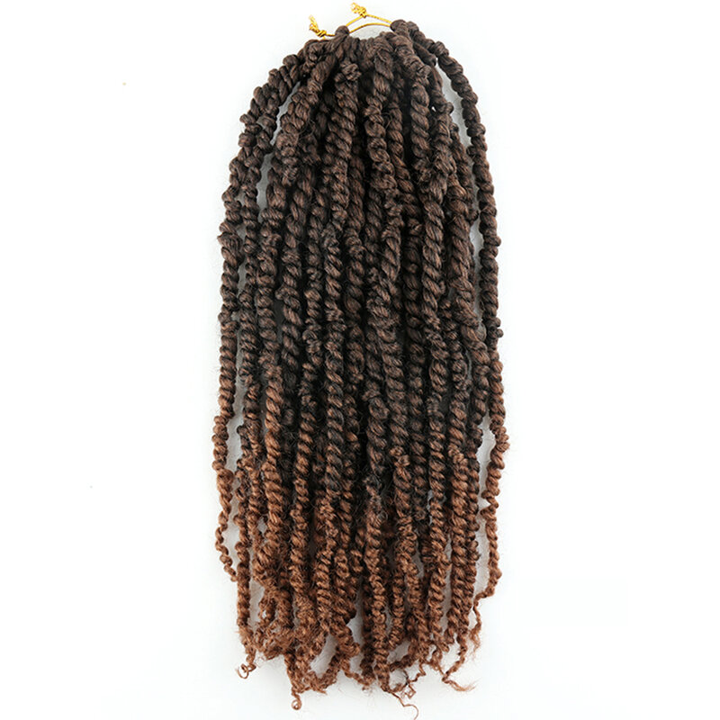 Pre-twisted Passion Twist Hair Synthetic Crochet Braiding Hair for Black Women Soft Pre Looped Braiding Hair Extensions