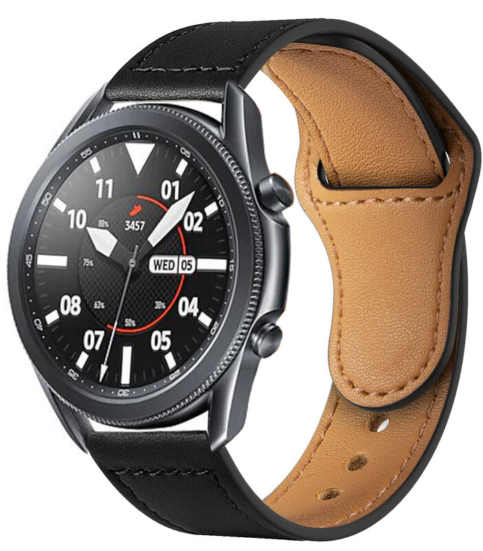 Correa de cuero para Samsung Galaxy watch 4/Classic 44mm Active 2, pulsera para Huawei GT/2/Pro Galaxy 3, 45mm/42mm/46mm, 20mm, 22mm