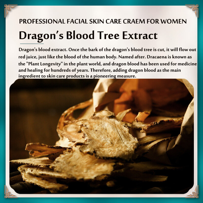 Dragon's blood cream + hexapeptide cream for women, crema idratante anti-età antirughe sbiancante crema per la pelle del viso
