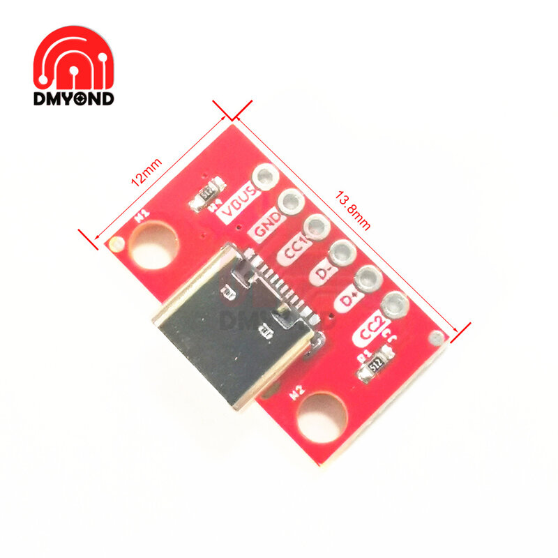 20Pcs TYPE-C Female Test Board USB3.1 16P to 2.54 High Current Power Adapter Board Module