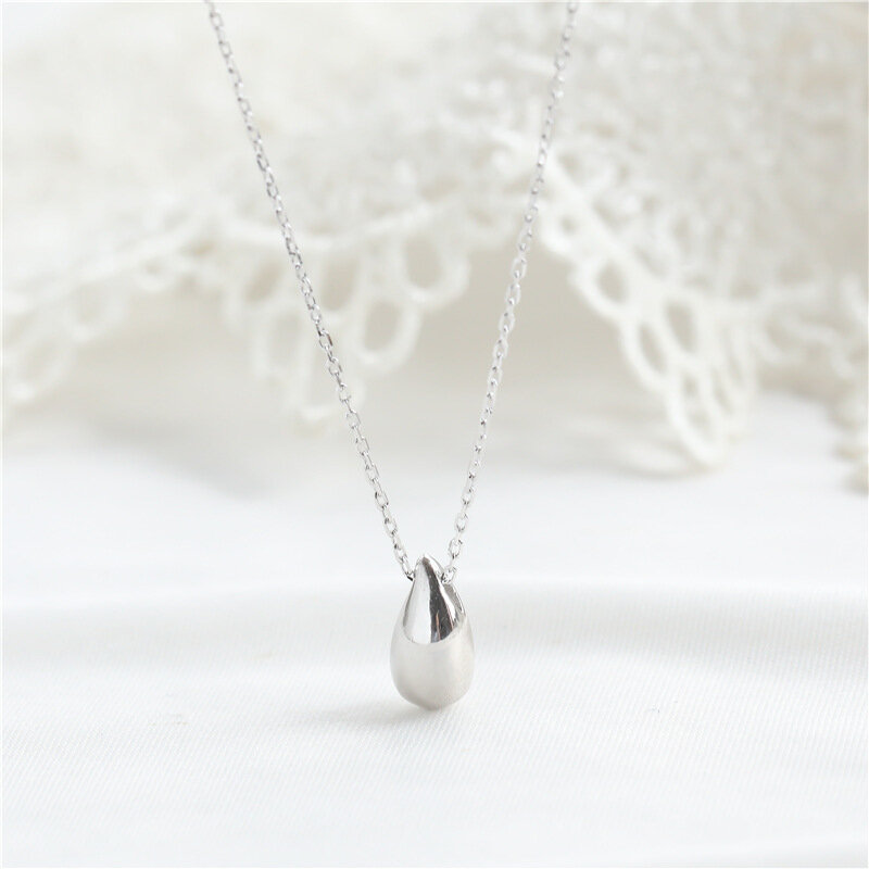 Sodrov Sterling Silver Water Drop Pendan Necklace for Women  Sterling Silver 925 Women Jewelry