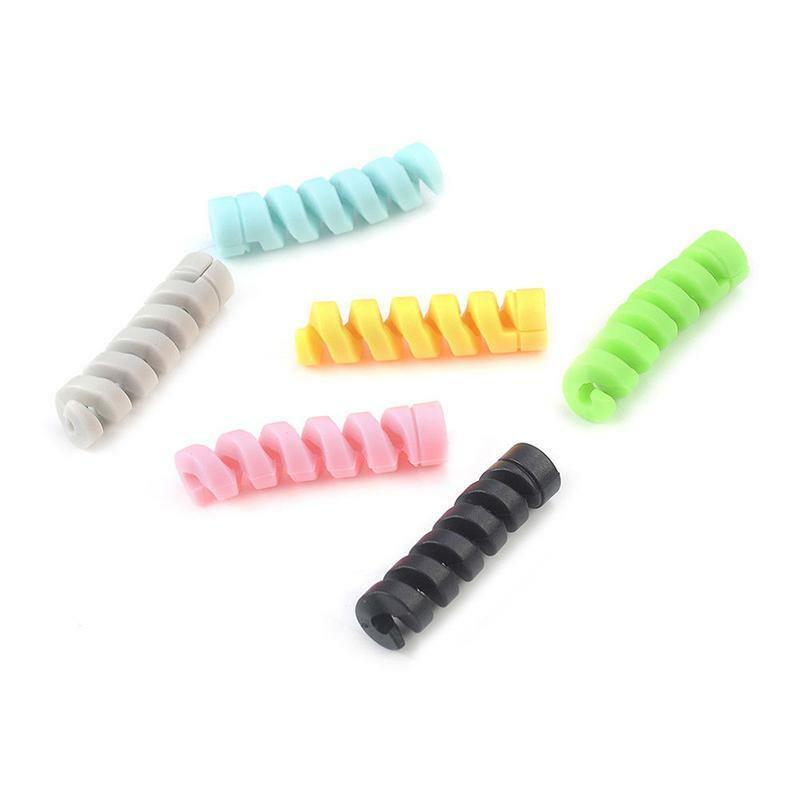 2020 2Pcs Cable Protector Silicone Bobbin Winder  Wire Cord Organizer Cover For Apple Iphone USB Charger Cable Cord