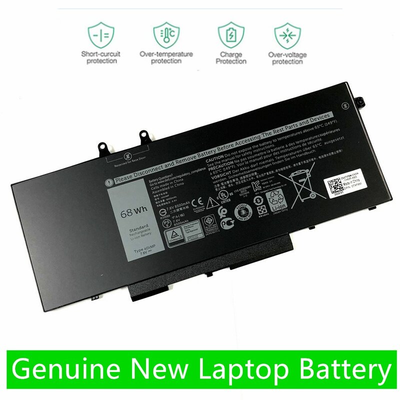 ONEVAN Genuine Laptop Battery 4GVMP 7.6V 68Wh For Latitude 5500, Precision 3540 ,Compatible with X77XY
