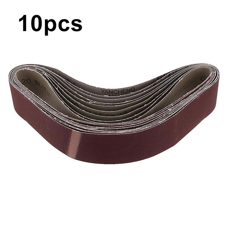 Cinturones de lijadora pulidora de 10 piezas, 40mm x 680mm, cinturones de lijado para pulido de madera, Máquina rectificadora, cinturones de arena de óxido de aluminio