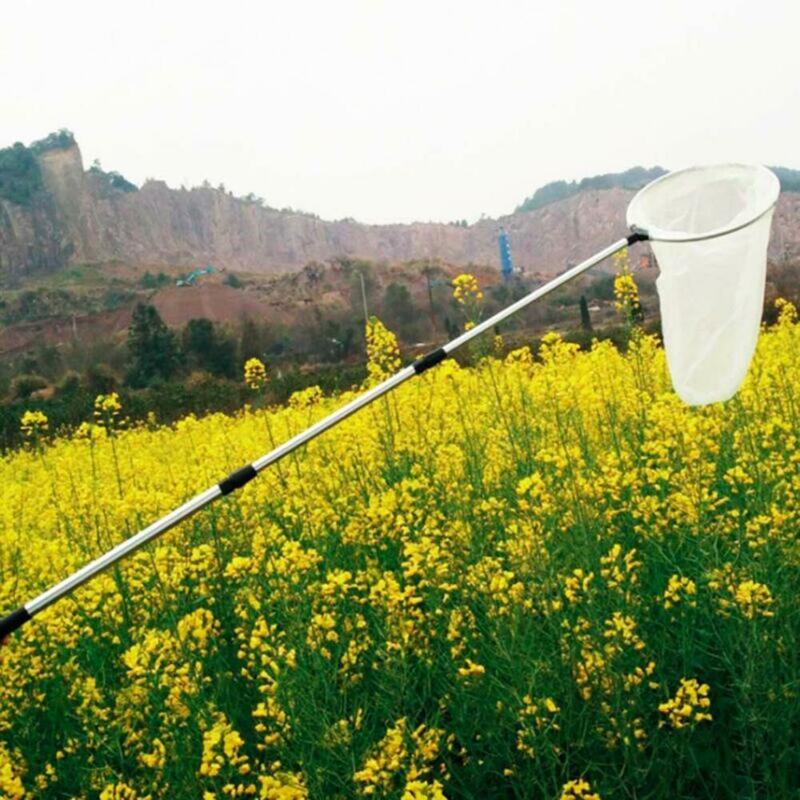 Extendable Fishing Butterfly Insect Nylon Net Adjustable Telescopic Handle Insect Net Retractable Insect Net