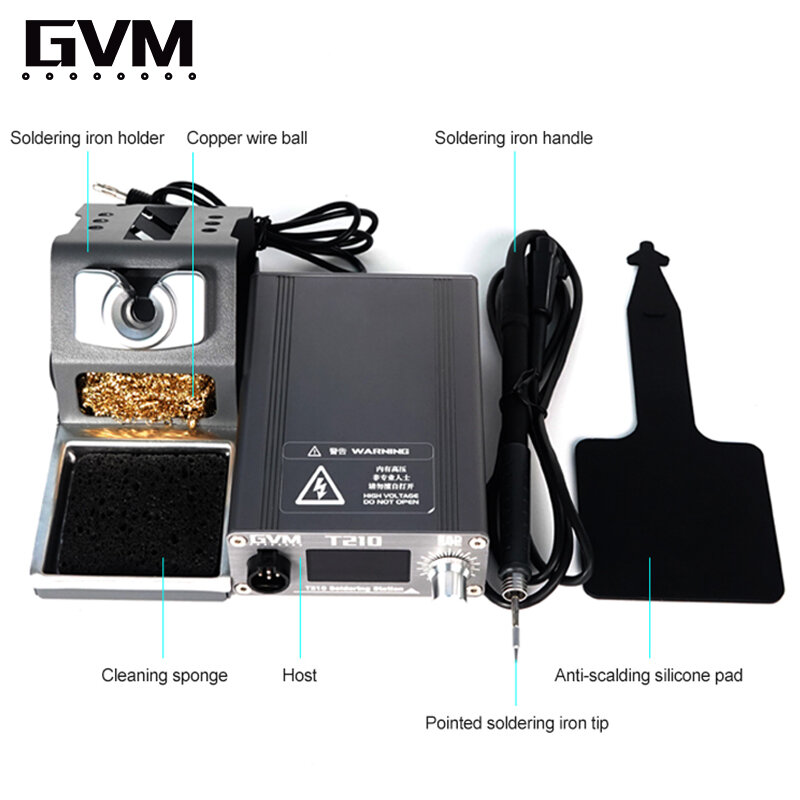 SUNSHINE GVM T210 – Station de soudage professionnelle, outil de réparation de téléphones portables, température constante, chauffage rapide