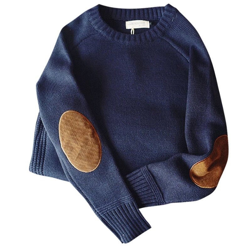 Suéter de lana para hombre, ropa de calle informal, suelta, gruesa, de cuello redondo, de gran tamaño, Harajuku, S-3XL de punto, novedad de otoño, 2022