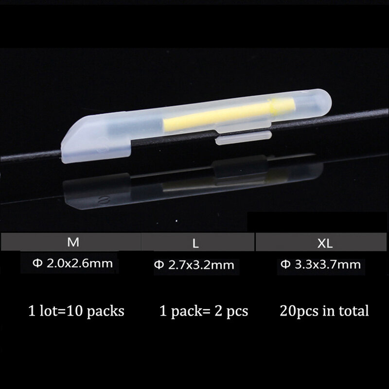 Klip Pada! 20 Buah (10 Tas) XL L M Malam Memancing Lampu Stick Wand Hijau Kimia Glow Stick Tongkat Cahaya Pancing