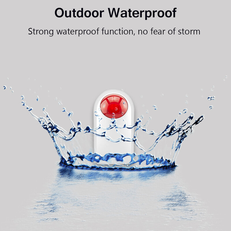 TUGARD SN30 110dB Outdoor 433MHz Waterproof Wireless Flashing Siren Strobe Light Sensor for Home Burglar Alarm Security System
