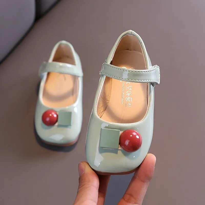 Spring Autumn Children's Shoes Baby Toddler Girl Candy Color Patent Leather Shoes Princess Elegant Flat Party Cute Shoes