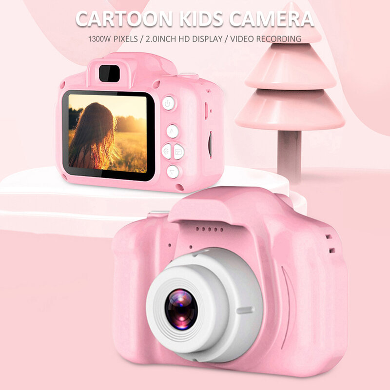 Детская камера 1300 Вт цифровая видео веб-камера с экраном 2,0 дюйма HD Детская цифровая мультяшная камера портативная игрушка для детей