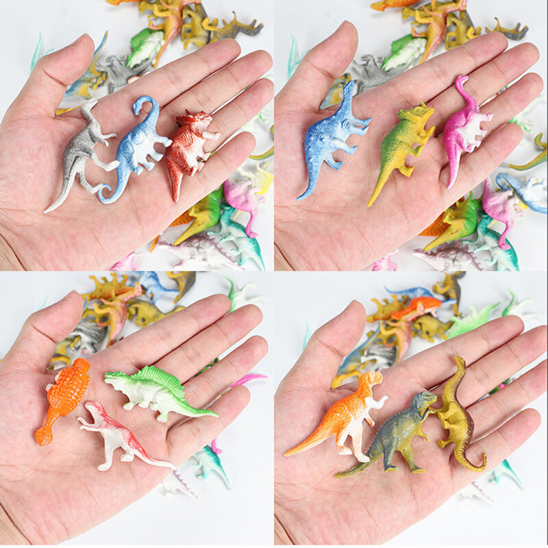 10 pz/lotto lotto Mini dinosauro modello giocattoli educativi per bambini carino simulazione animale piccole figure per ragazzo regalo per bambini giocattoli