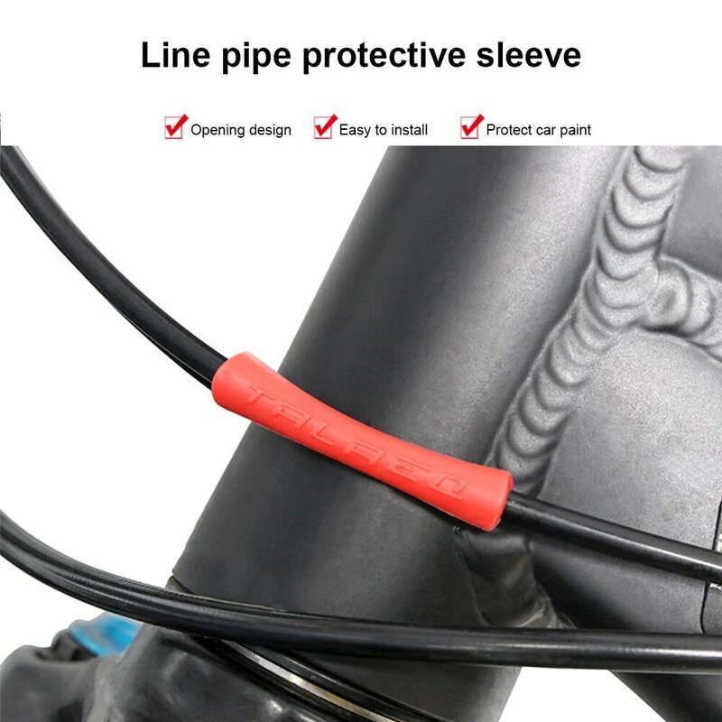 6/8 pces bicicleta freio shift cabo guarda anti-fricção bicicleta quadro protetor tubos capa protetora