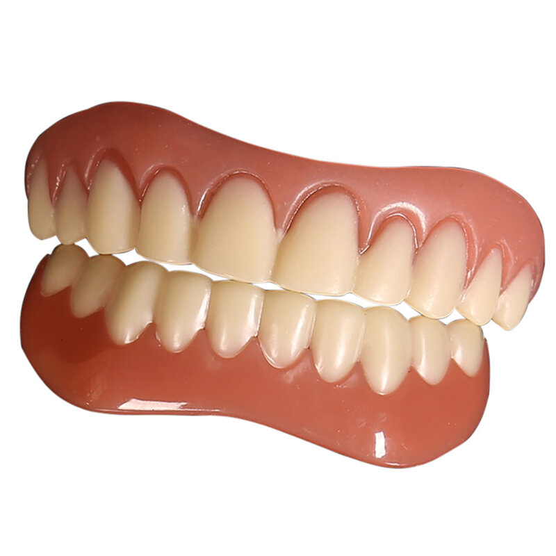 1 conjunto sorriso perfeito superior & inferior verniz dentes cosméticos cobrir silicone dentes branqueamento chaves superior/inferior chaves ferramenta de dentes