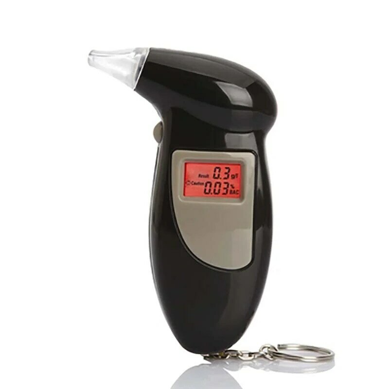 1 pçs handheld digital lcd testador de respiração álcool bafômetro analisador detector com alerta audível bafômetro analisador teste