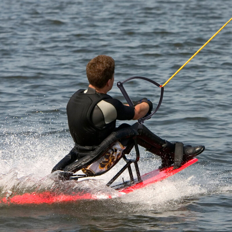 Cuerda de seguridad para esquí acuático, cuerda de seguridad para deportes acuáticos, con mango para Wakeboard y Kneeboard, 23m, 1 ud.