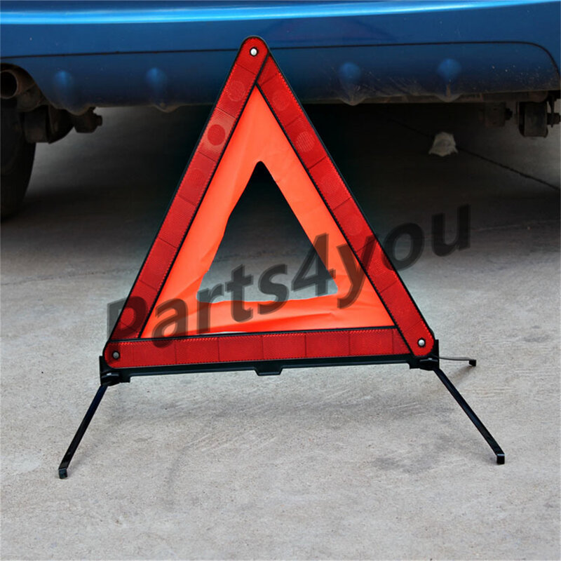 Sinal de aviso de emergência triângulo sinal de aviso de emergência do carro reflexivo perigo de segurança tripé de carro dobrado sinal de parada triângulo vermelho sinal de aviso