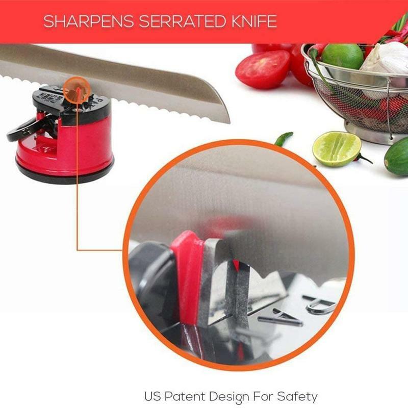 Afiador de facas de borda afiada, controle de sucção, ângulo acuto, design, borda precisa, ferramenta de cozinha